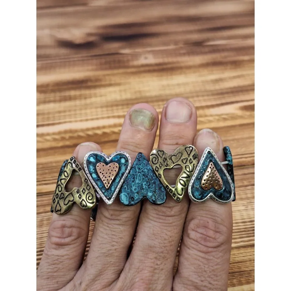 Metal Heart Love Elastic Stretch‎ Bracelet